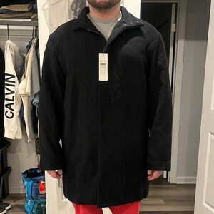 Men's Black Calvin Klein Pea Coat
